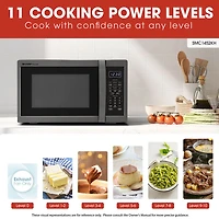 1.4 Cu. Ft. Black Stainless Countertop Microwave