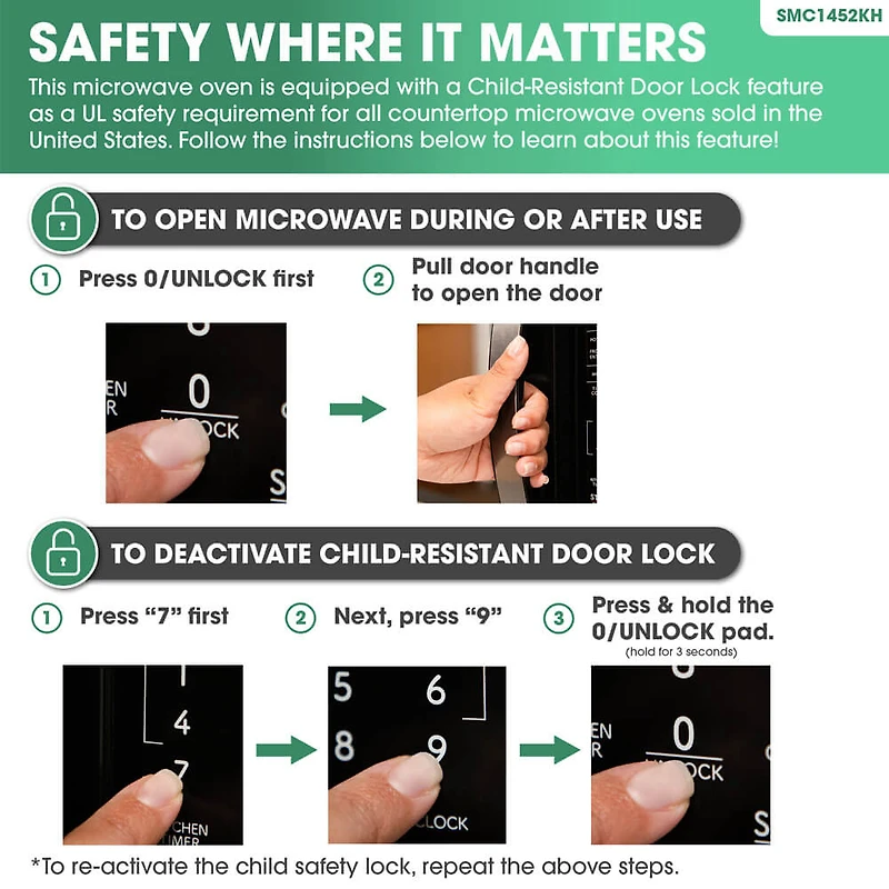 1.4 Cu. Ft. Black Stainless Countertop Microwave
