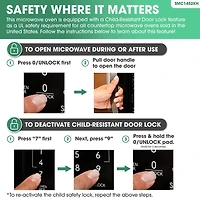 1.4 Cu. Ft. Black Stainless Countertop Microwave