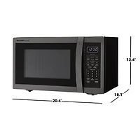 1.4 Cu. Ft. Black Stainless Countertop Microwave