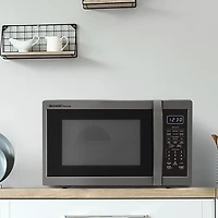 1.4 Cu. Ft. Black Stainless Countertop Microwave
