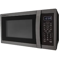1.4 Cu. Ft. Black Stainless Countertop Microwave