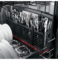 Black Slate Cafe Series Stainless Interior Built-In Dishwasher with Hidden Controls