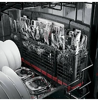 Black Slate Cafe Series Stainless Interior Built-In Dishwasher with Hidden Controls