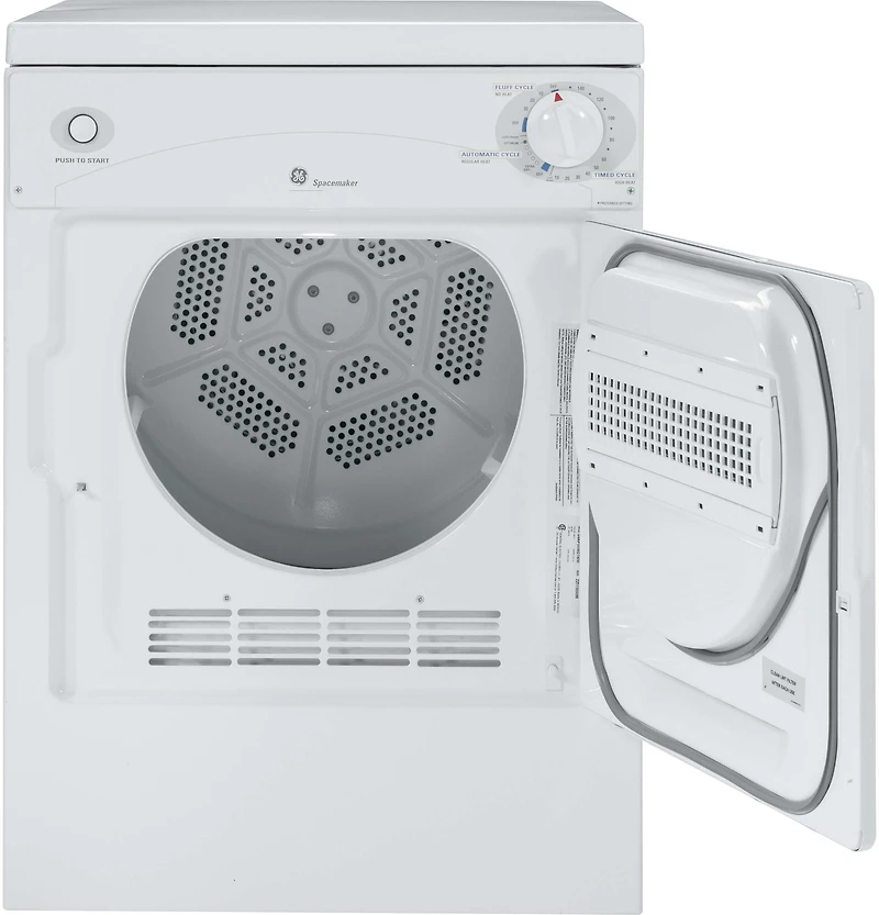 3.6 Cu. Ft. White Spacemaker Portable Electric Dryer