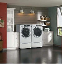 4.9 DOE Cu. Ft. White Front Load Steam Washer