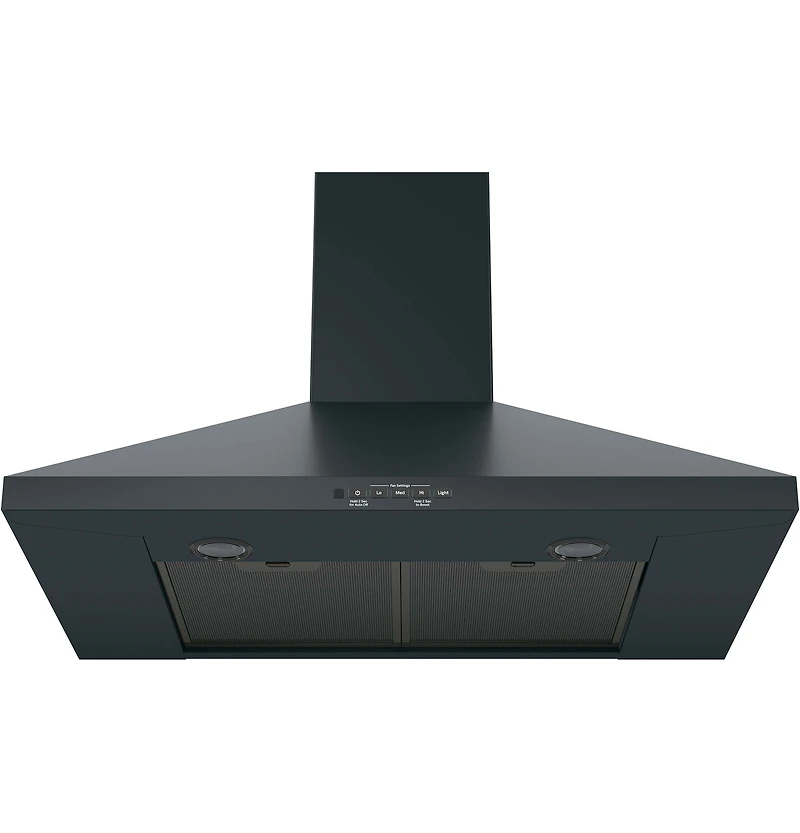 Black Slate 30 inch Wall-Mount Pyramid Chimney Hood