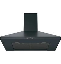 Black Slate 30 inch Wall-Mount Pyramid Chimney Hood
