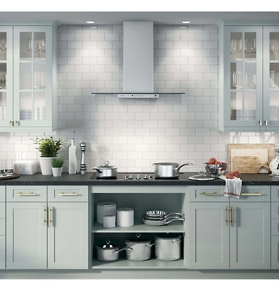 Stainless Steel Profile Series 36 inch Wall-Mount Glass Canopy Chimney Hood