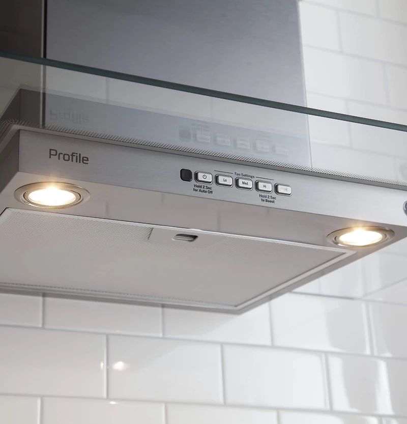 Stainless Steel Profile Series 36 inch Wall-Mount Glass Canopy Chimney Hood