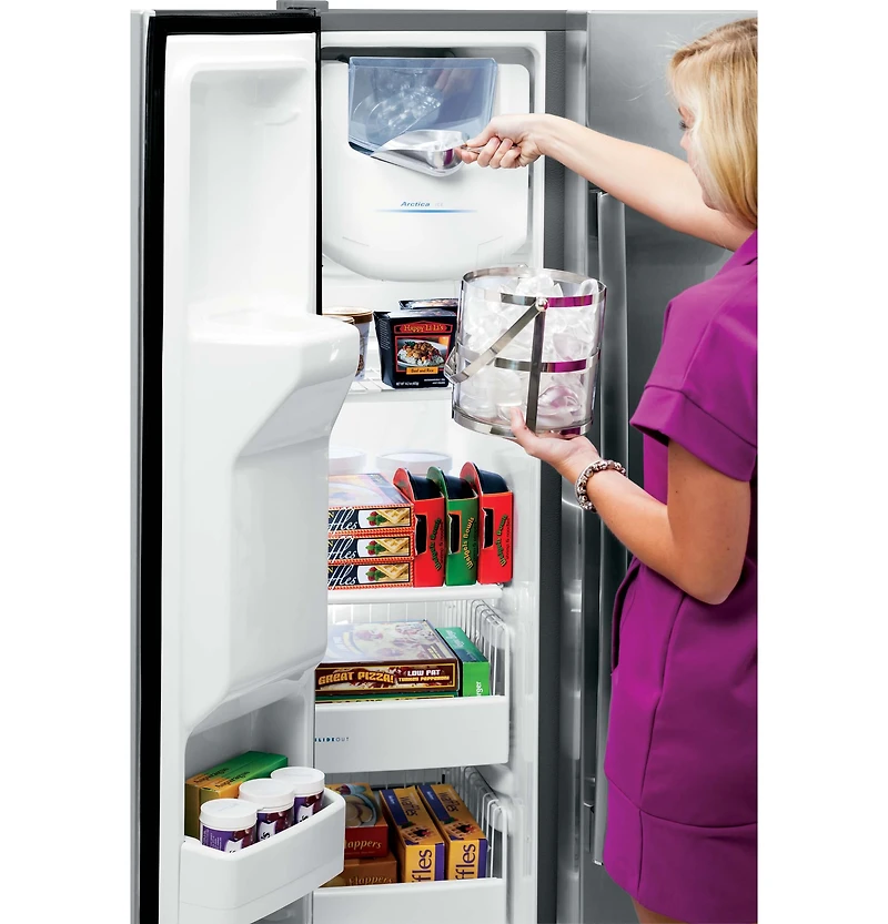 25 Cu. Ft. Black Stainless Side-by-Side Refrigerator