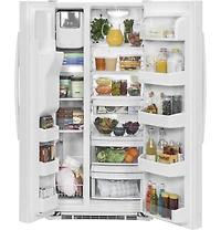 23 Cu. Ft. White Side-by-Side Refrigerator