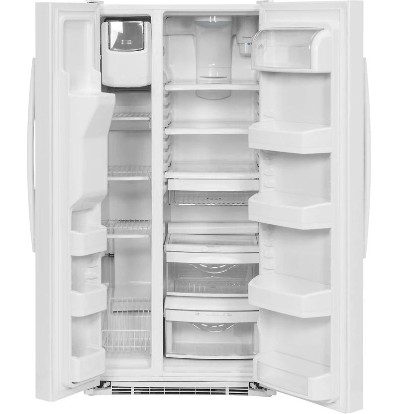 23 Cu. Ft. White Side-by-Side Refrigerator