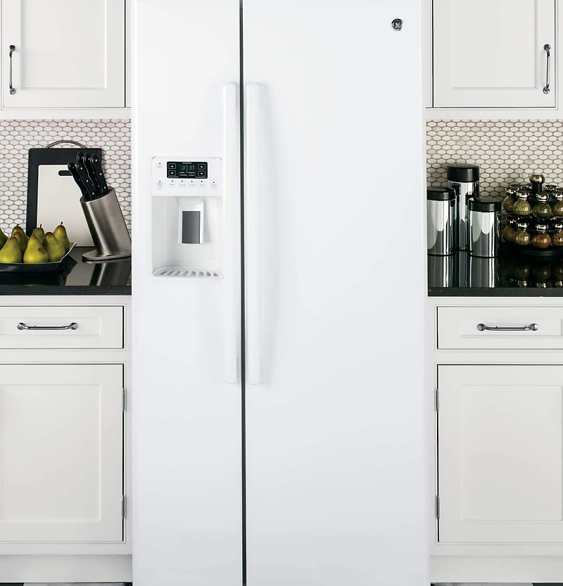 23 Cu. Ft. White Side-by-Side Refrigerator