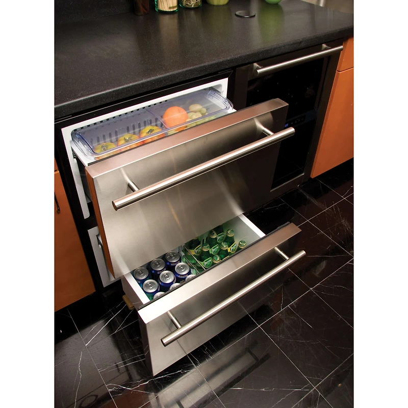 5.4 Cu. Ft. Stainless Built-In Dual-Drawer Refrigerator