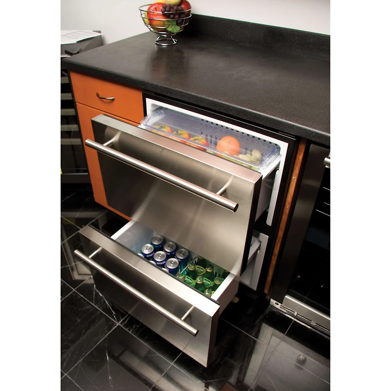 5.4 Cu. Ft. Stainless Built-In Dual-Drawer Refrigerator