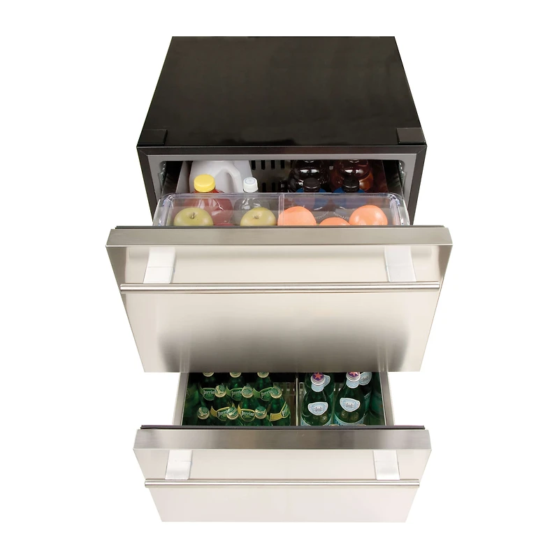 5.4 Cu. Ft. Stainless Built-In Dual-Drawer Refrigerator