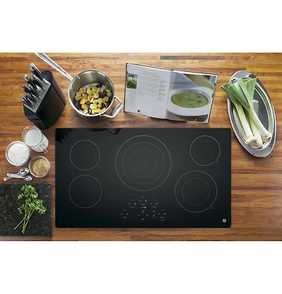 36 inch Black 5 Burner Electric Cooktop - OPEN BOX