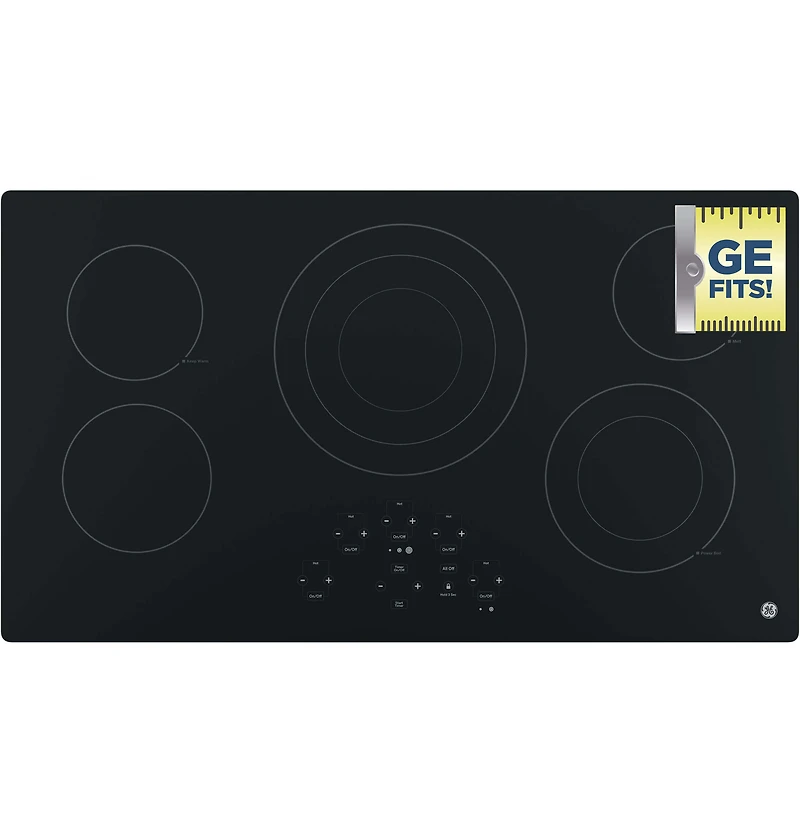 36 inch Black 5 Burner Electric Cooktop - OPEN BOX