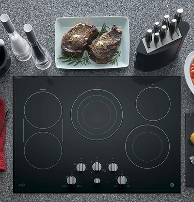 Stainless Cafe 30 inch 5 Burner Electric Cooktop