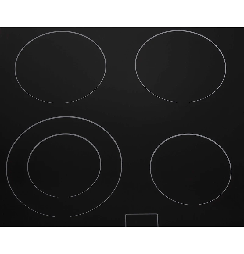 24 inch Black 4 Burner Electric Cooktop