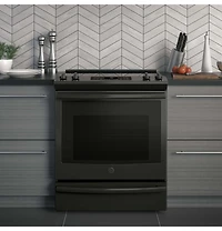 5.3 Cu. Ft. Black Slide-In Electric Convection Range