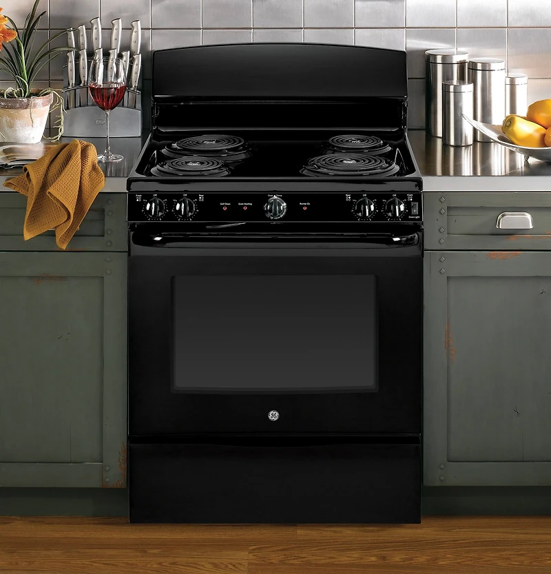 5.0 Cu Ft. Black Free-Standing Electric Range