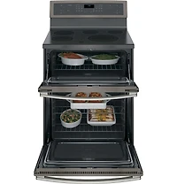 6.6 Cu. Ft. Slate Free-Standing Electric Double Oven Convection Range