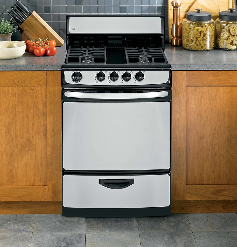 3.0 Cu. Ft. Stainless Steel Standard Clean Free-Standing Gas Range