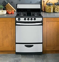 3.0 Cu. Ft. Stainless Steel Standard Clean Free-Standing Gas Range