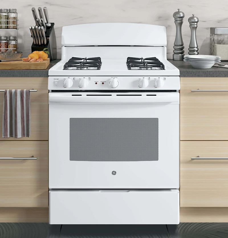 5.0 Cu. Ft. White Free-Standing Gas Range