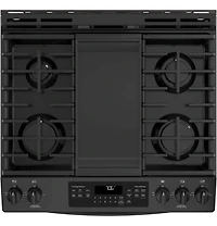 5.3 Cu. Ft. Black Slide-In Front Control Convection Gas Range