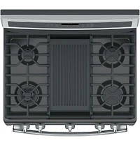 5.6 Cu. Ft. Stainless Steel Free-Standing Gas Convection Range with Warming Drawer