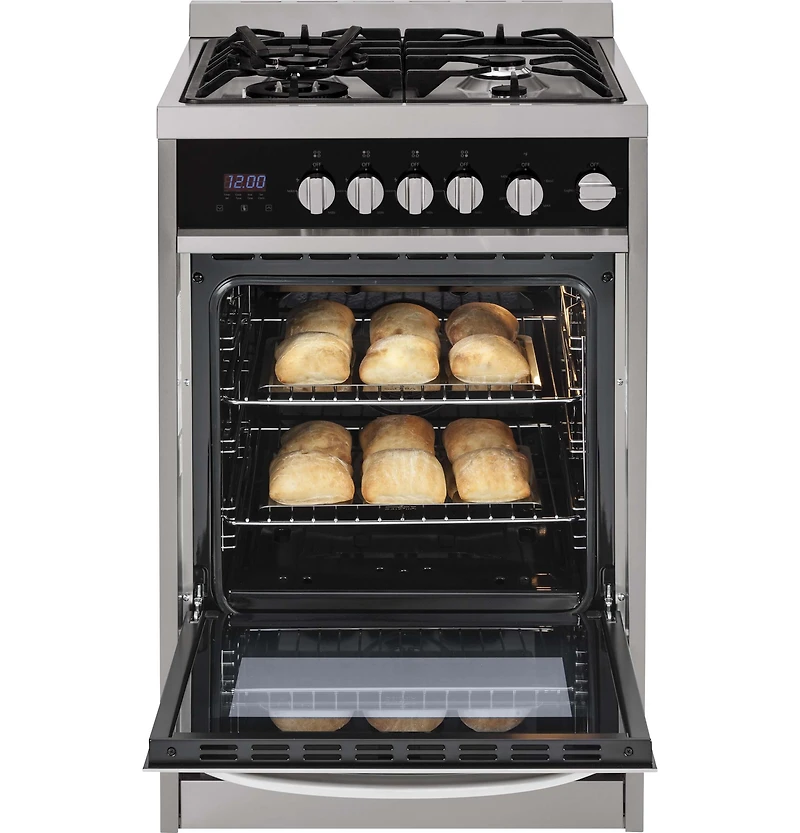 Stainless 24 inch 2.0 Cu. Ft. Gas Free-Standing Range