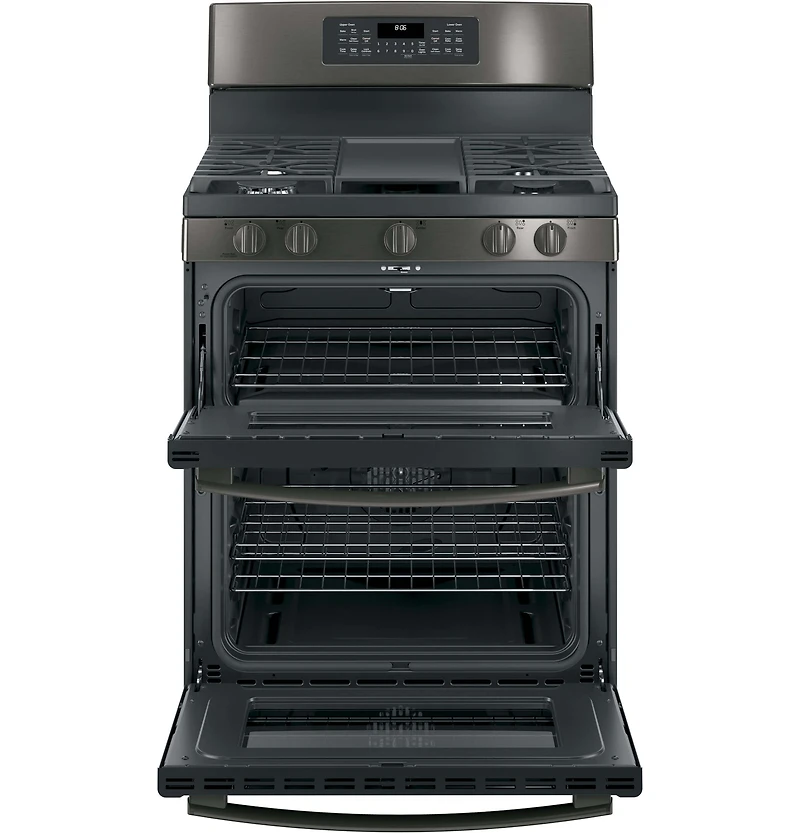6.8 Cu. Ft. Black Stainless Free-Standing Gas Double Oven Convection Range