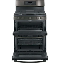 6.8 Cu. Ft. Black Stainless Free-Standing Gas Double Oven Convection Range