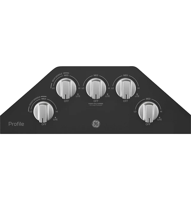 Profile 30 inch Black 5 Burner Gas Cooktop