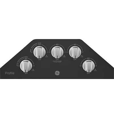 Profile 30 inch Black 5 Burner Gas Cooktop