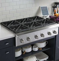 Café 36 inch Stainless 6 Burner Gas Cooktop