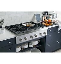 Café 36 inch Stainless 6 Burner Gas Cooktop