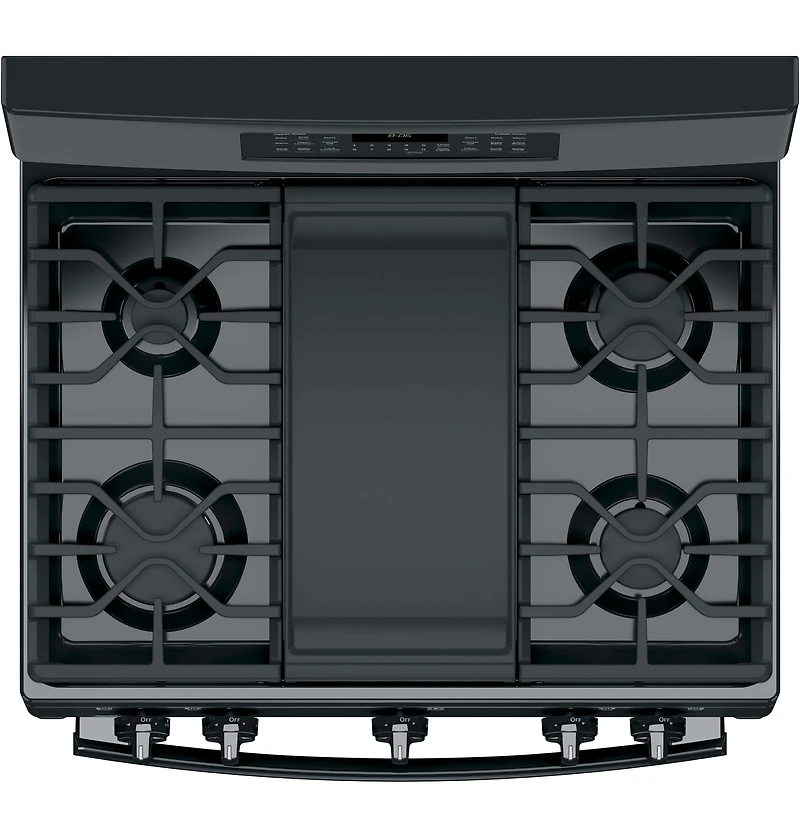 6.8 Cu. Ft. Black Free-Standing Gas Double Oven Convection Range