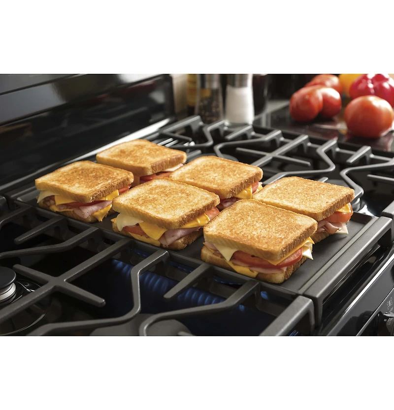 6.8 Cu. Ft. Black Free-Standing Gas Double Oven Convection Range