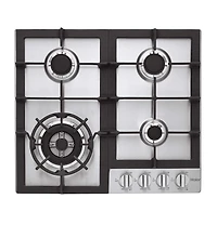 24 inch Stainless 4 Burner Gas Cooktop