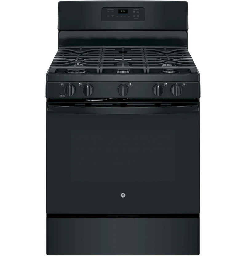 5.0 Cu. Ft. Black 5 Burner Gas Range