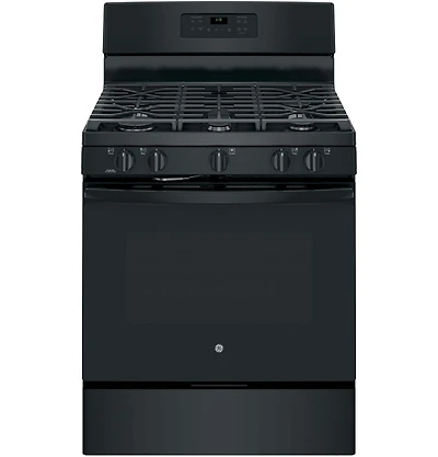 5.0 Cu. Ft. Black 5 Burner Gas Range