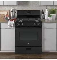 Cu. Ft. Black Free-Standing Gas Range