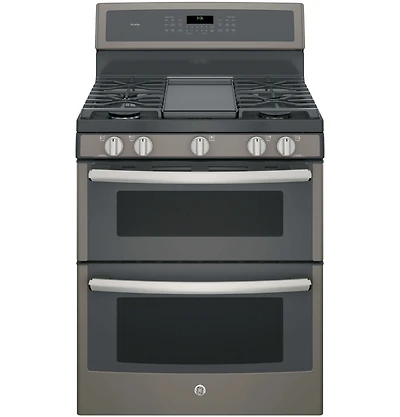 6.8 Cu. Ft. Slate Free-Standing Gas Double Oven Convection Range