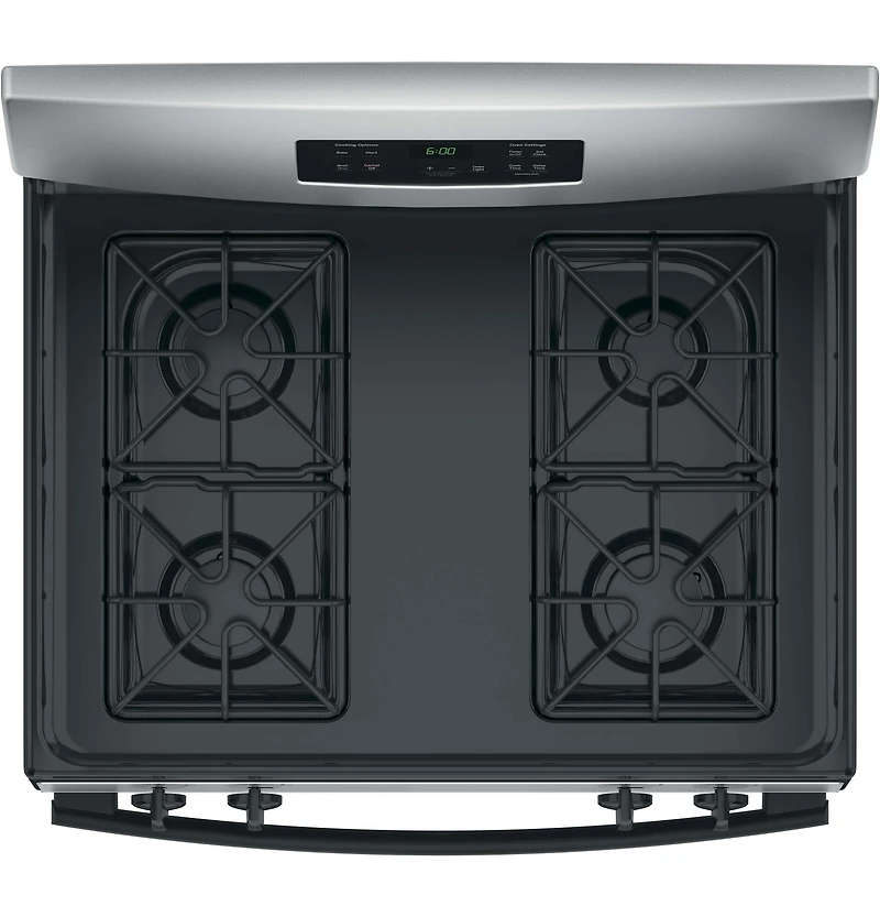 4.8 Cu. Ft. Silver Free-Standing Gas Range