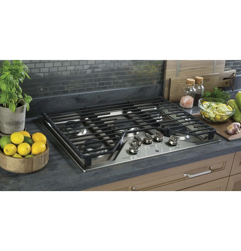 Profile 30 inch Stainless 5 Burner Gas Cooktop