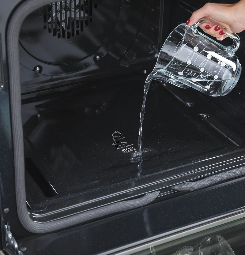 5.6 Cu. Ft. Slate Slide-In Front Control Convection Gas Range